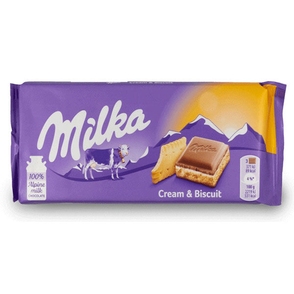 Шоколадный молочный крем и печенье – 3,53 унции (100 г)